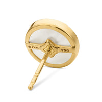Petite DY Elements® Stud Earrings 18K Yellow Gold with Mother of Pearl and Diamonds, 11mm