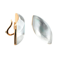 Vhernier 18K Rose Gold White Mother of Pearl and Rock Crystal Alandino Earrings