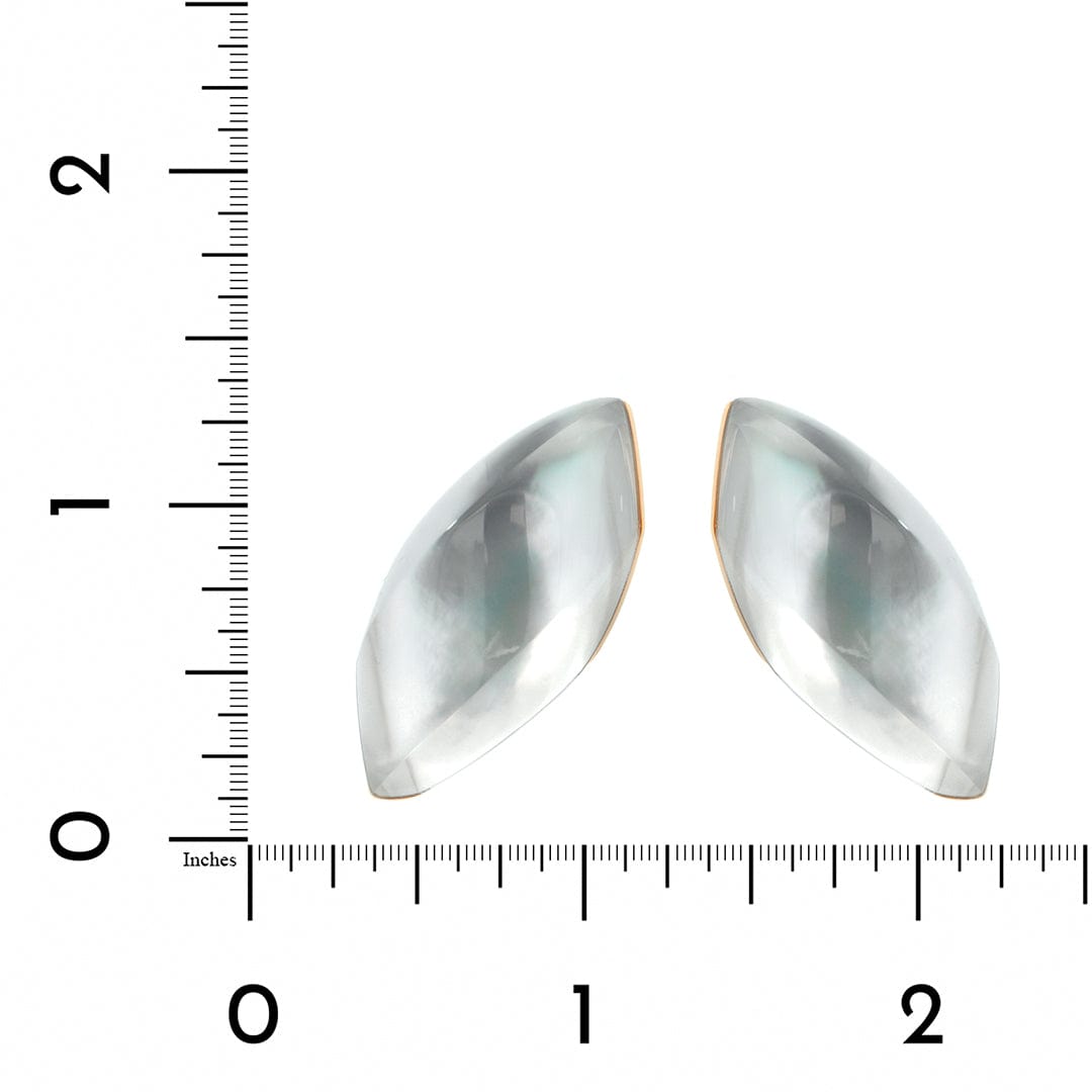Vhernier 18K Rose Gold White Mother of Pearl and Rock Crystal Alandino Earrings