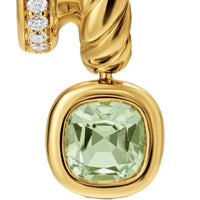 DY Mercer® Color Two Row Drop Earrings 18K Yellow Gold with Prasiolite and Diamonds, 19.5mm
