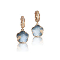 Pasquale Bruni 18K Rose Gold Diamond, Onyx, and Moonstone Petit Joli Lunaire Earrings