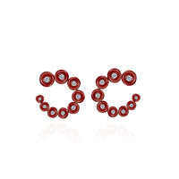 Fernando Jorge 18K Rose Gold Diamond and Jasper Circle Earrings