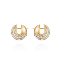 Fernando Jorge 18K Yellow Gold Diamond and Lapis Fluid Huggie Earrings