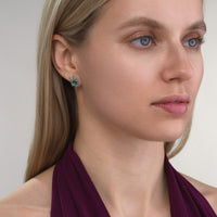 Emily P. Wheeler 18K Yellow Gold Emerald, Topaz, and Apatite Pollack Stud Earrings