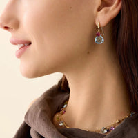 Marco Bicego 18K Yellow Gold Multi Gemstone and Diamond Paradise Drop Earrings
