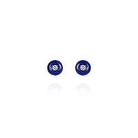 Fernando Jorge 18K Rose Gold Lapis and Diamond Medium Orbit Earrings