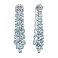 Emily P. Wheeler Titanium One Of A Kind Spinel and Pave Gray Diamond Fringe Drop Earrings