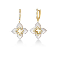 Roberto Coin 18K Yellow Gold Venetian Princess Mother Of Pearl and Diamond Drop Earrings