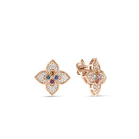Roberto Coin 18K Rose Gold Carnival Multi Gemstone and Diamond Stud Earrings