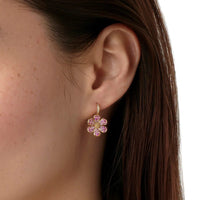 Temple St. Clair 18K Yellow Gold Diamond and Multi Gemstone Fiori Flower Drop Earrings