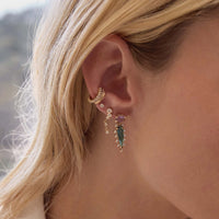Zoe Chicco 14K Yellow Gold One-of-a-Kind Pink Sapphire, Tourmaline, and Diamond Drop Earrings