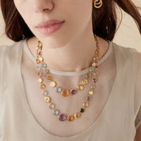Marco Bicego Jaipur 18K Yellow Gold Multi Colored Gemstone Necklace