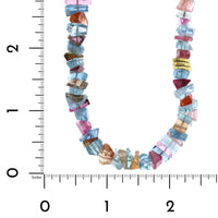 18K Yellow Gold Beryl and Tourmaline Bead Necklace