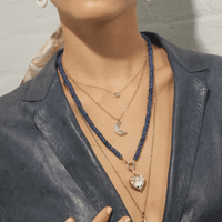 18K Yellow Gold Kyanite Bead Necklace