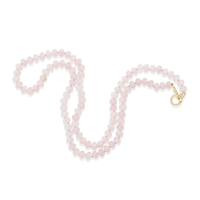 Sorellina 18K Yellow Gold Rose Quartz Beaded Necklace