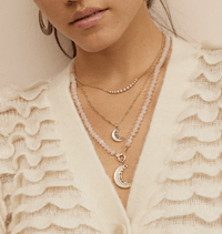 Sorellina 18K Yellow Gold Rose Quartz Beaded Necklace
