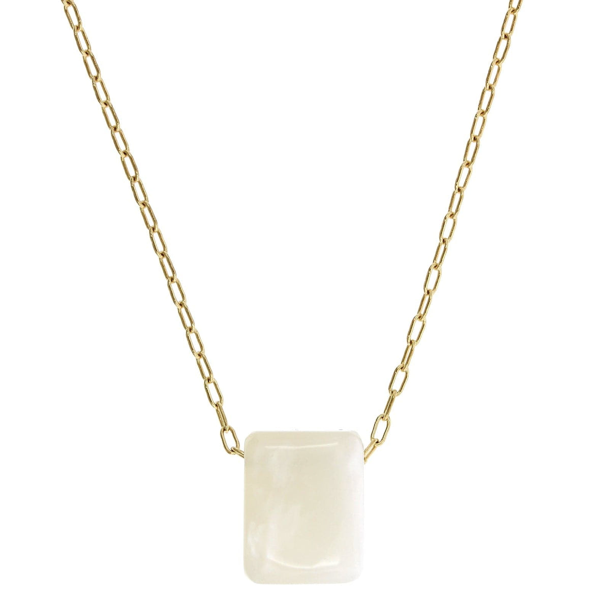 18K Yellow Gold Labradorite Pendant