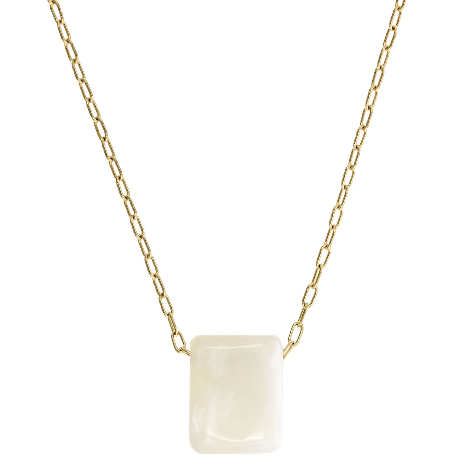 18K Yellow Gold Labradorite Pendant