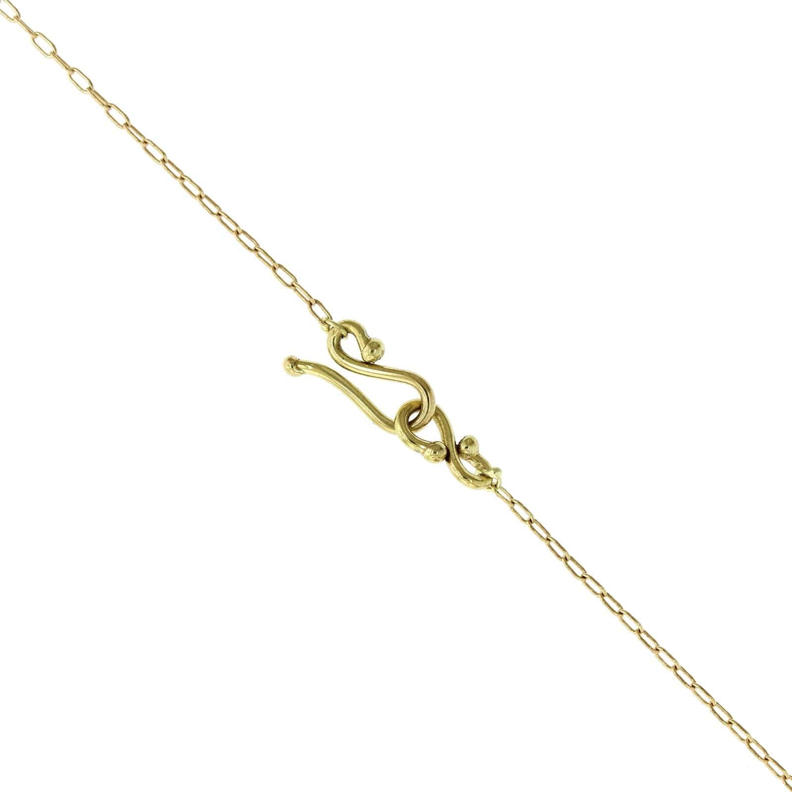 18K Yellow Gold Chrysoprase Pendant
