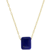 18K Yellow Gold Lapis Pendant