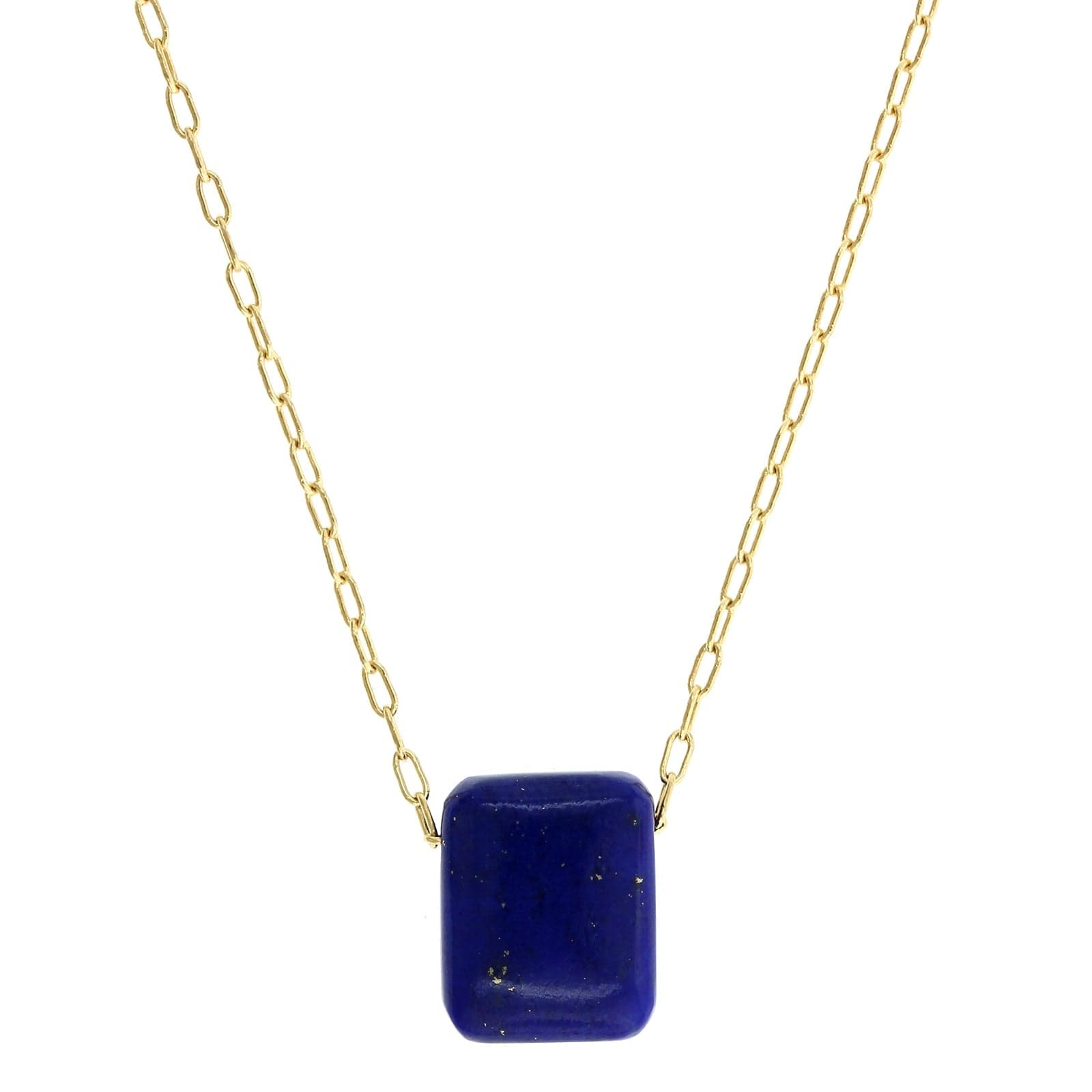 18K Yellow Gold Lapis Pendant