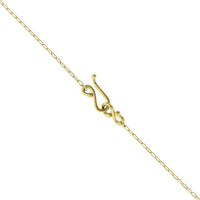 18K Yellow Gold Lapis Pendant