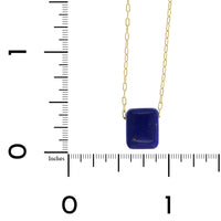 18K Yellow Gold Lapis Pendant