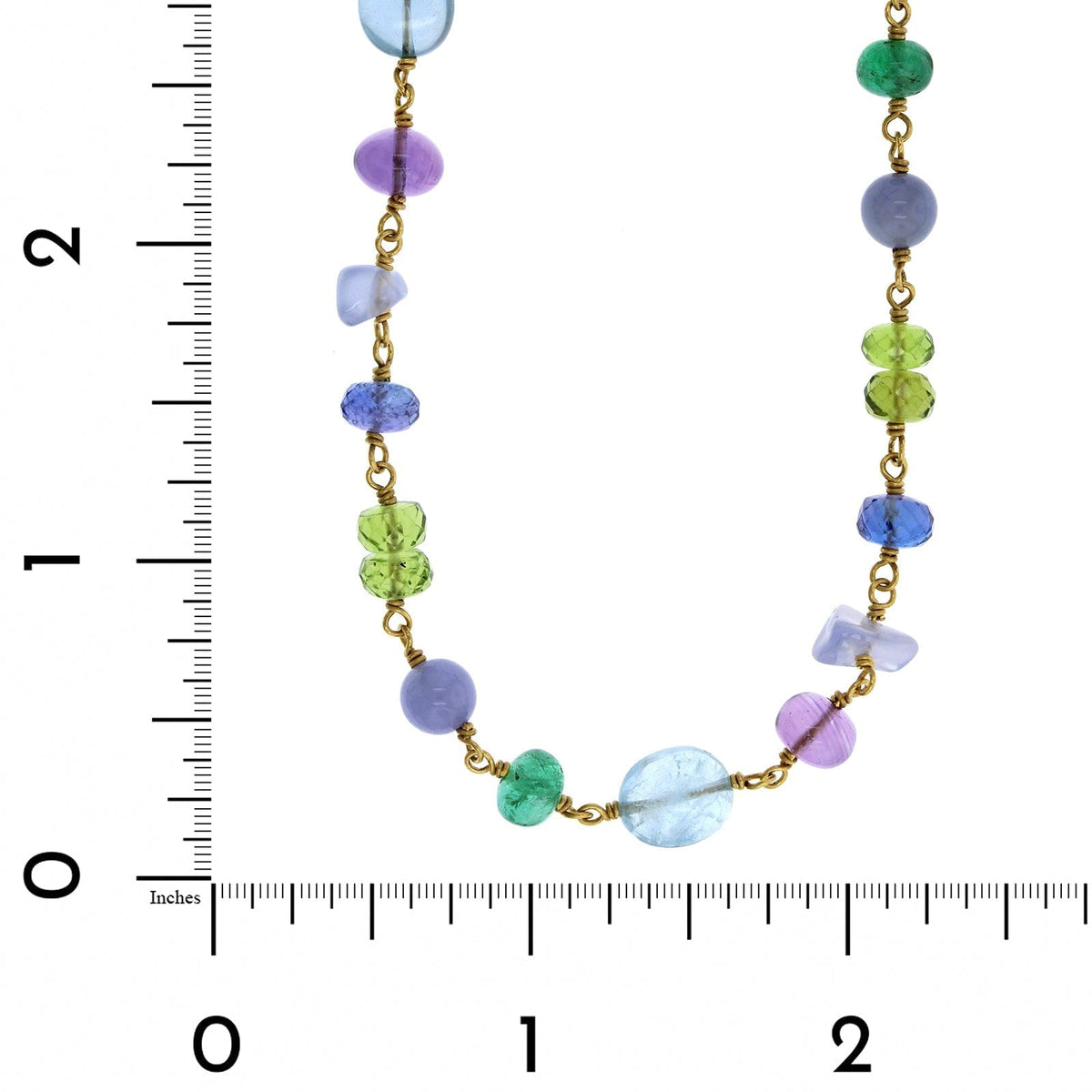 Mallary Marks 22K Yellow Gold Multi Stone Necklace