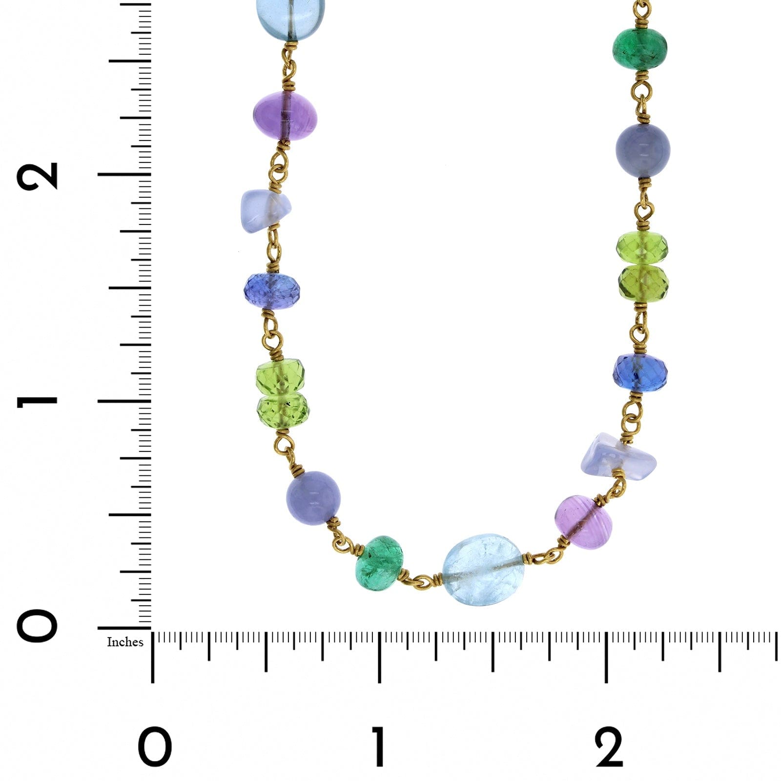 Mallary Marks 22K Yellow Gold Multi Stone Necklace