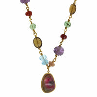 Mallary Marks 22K Yellow Gold Multi Stone Necklace