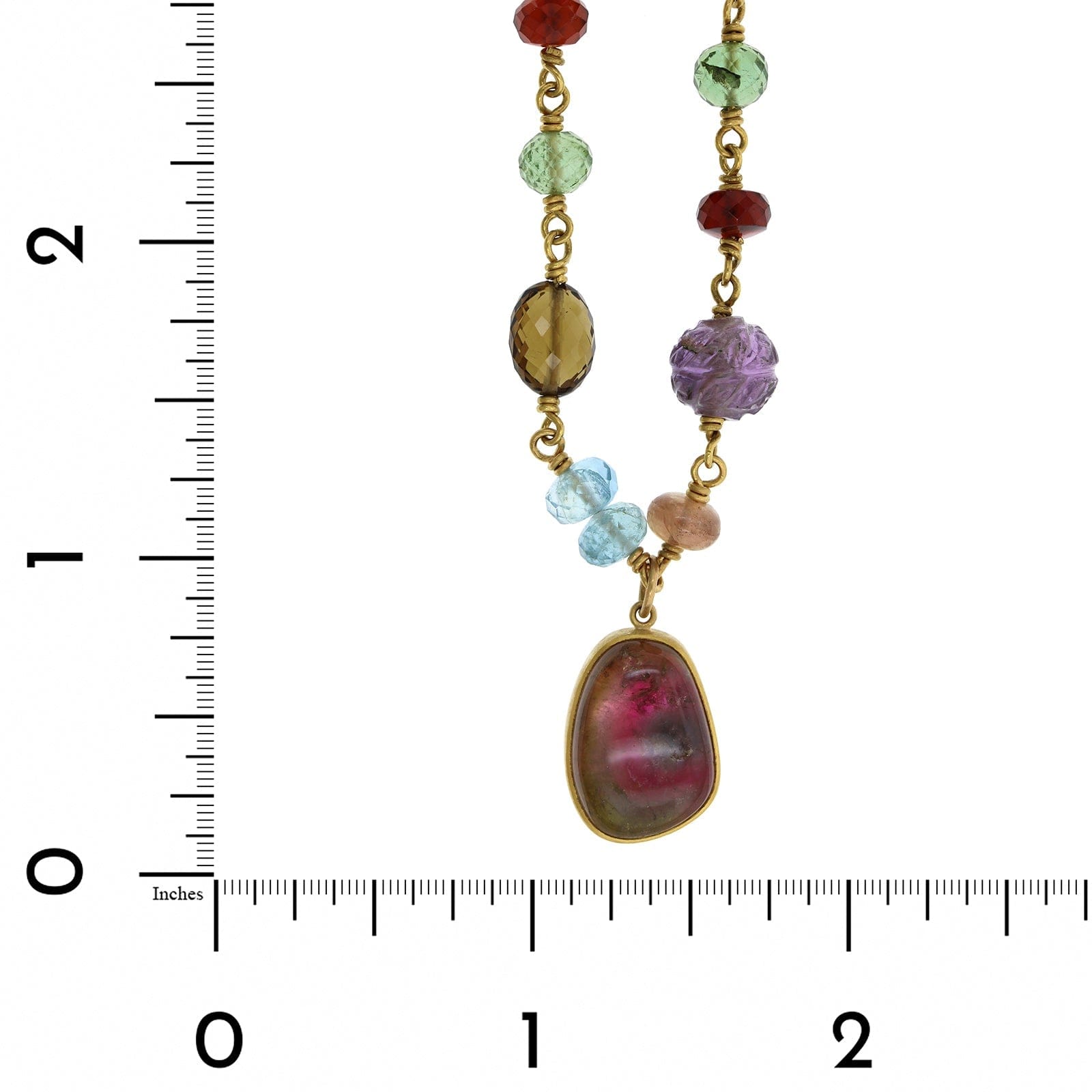 Mallary Marks 22K Yellow Gold Multi Stone Necklace