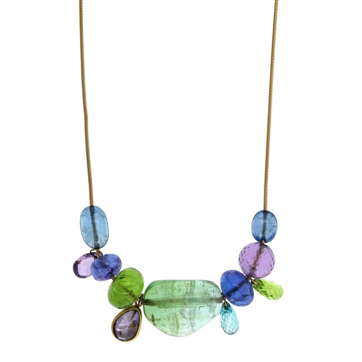 Mallary Marks 22K Yellow Gold Multi Stone Necklace