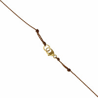 18K Yellow Gold Double Turquoise Pendant
