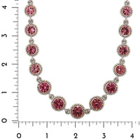 Eclat Jewels 18K White Gold Pink Spinel & Diamond Collar Necklace