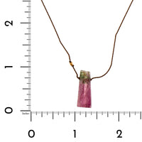 18K Yellow Gold Watermelon Tourmaline Strand Necklace