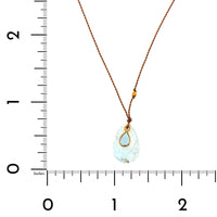 18K Yellow Gold Aquamarine and Tanzanite Strand Necklace