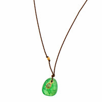 18K Yellow Gold Chrome Diopside and Rustic Diamond Strand Necklace