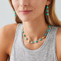 Marco Bicego 18K Yellow Gold Siviglia Turquoise Beaded Necklace