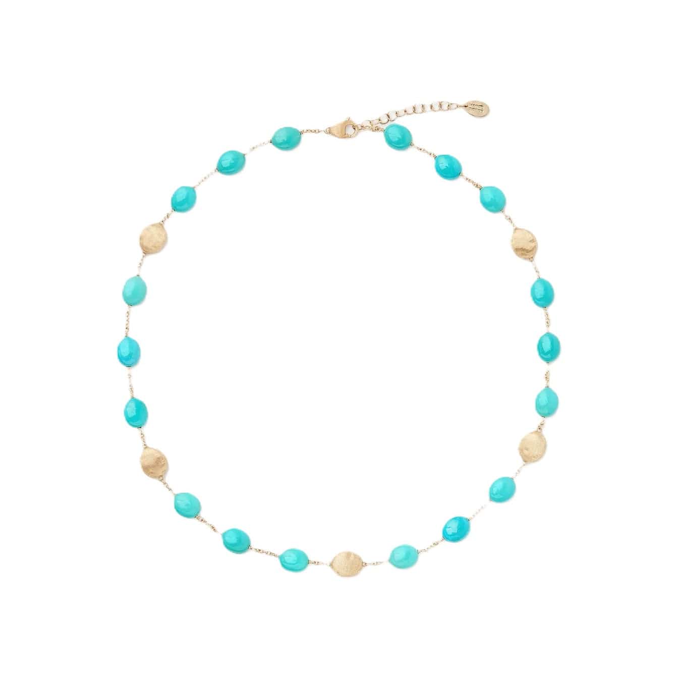 Marco Bicego 18K Yellow Gold Siviglia Turquoise Beaded Necklace