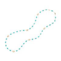 Marco Bicego 18K Yellow Gold Siviglia Turquoise Long Beaded Necklace