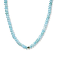 Anzie 18K & 14K Yellow Gold Smooth Peruvian Opal Rondelle Necklace