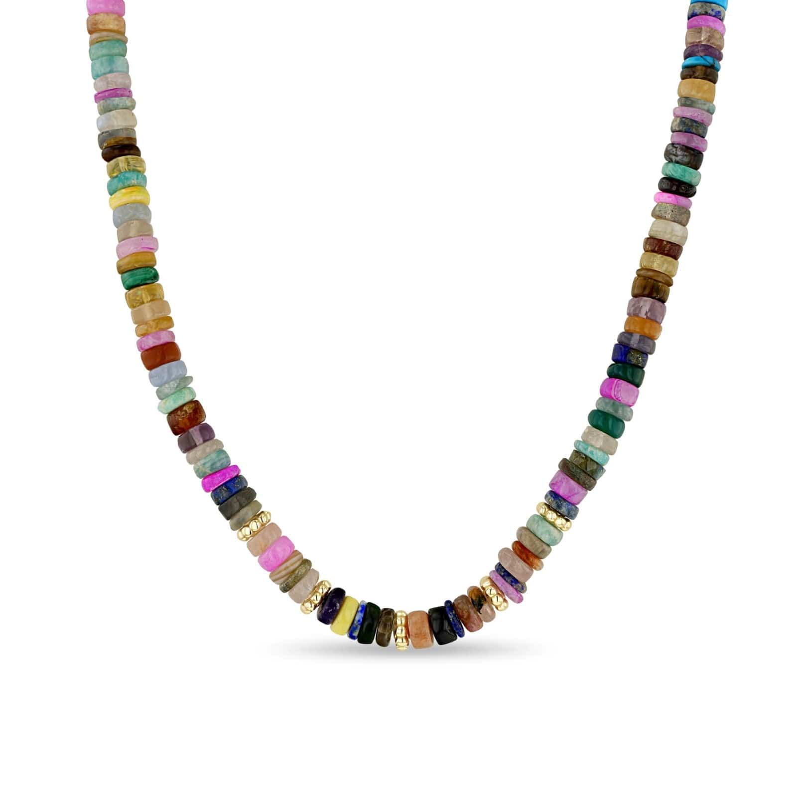 Zoe Chicco 14K Yellow Gold Dark Toned Mixed Opal Bead Necklace