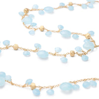Marco Bicego 18K Yellow Gold Aquamarine Paradise Necklace
