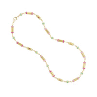 Emily P. Wheeler 18K Yellow Gold Multi Gemstone Groove Chain Necklace