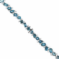 Oscar Heyman Platinum Multi Shaped Aquamarine and Diamond Necklace