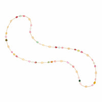 Marco Bicego Lunaria 18K Yellow Gold 37" Multi Colored Tourmaline Necklace