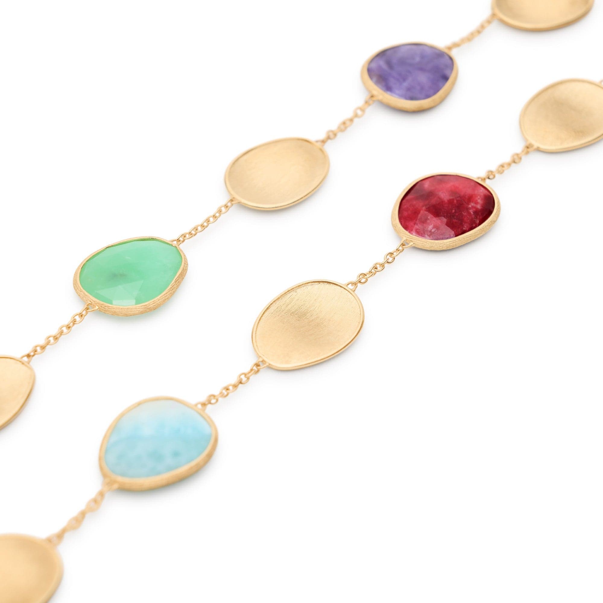Marco Bicego Lunaria 18K Yellow Gold 17" Multi Stone Necklace