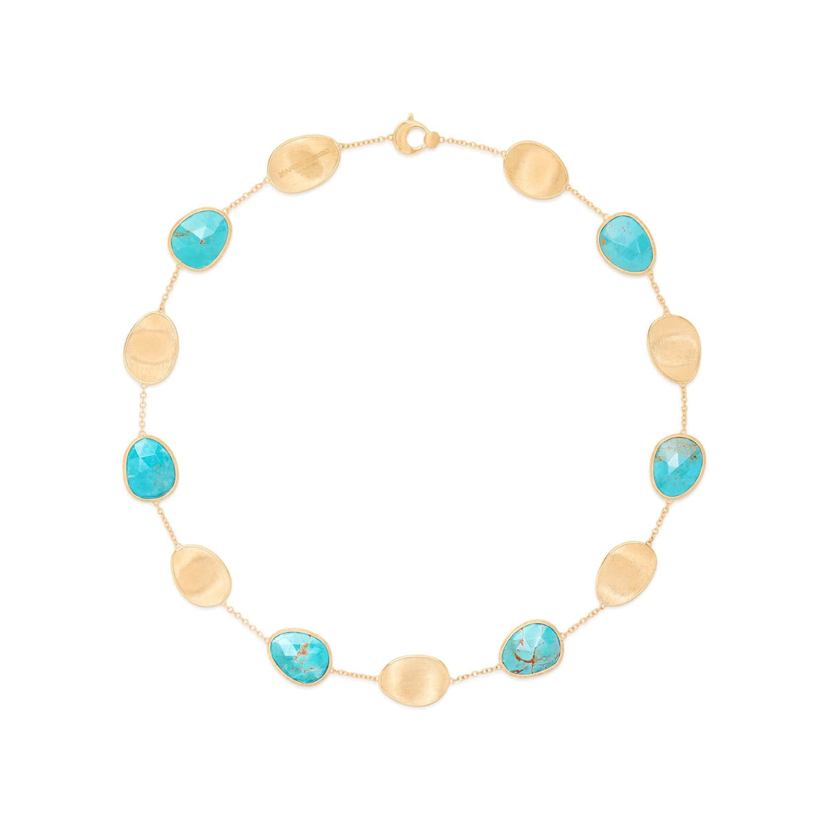 Marco Bicego Lunaria 18K Yellow Gold Turquoise Necklace