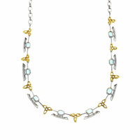 Etho Maria 18K Yellow and White Gold Aquamarine and Yellow Diamond Necklace
