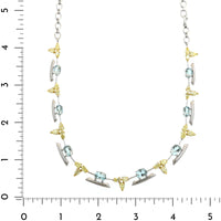 Etho Maria 18K Yellow and White Gold Aquamarine and Yellow Diamond Necklace